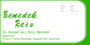 benedek reis business card